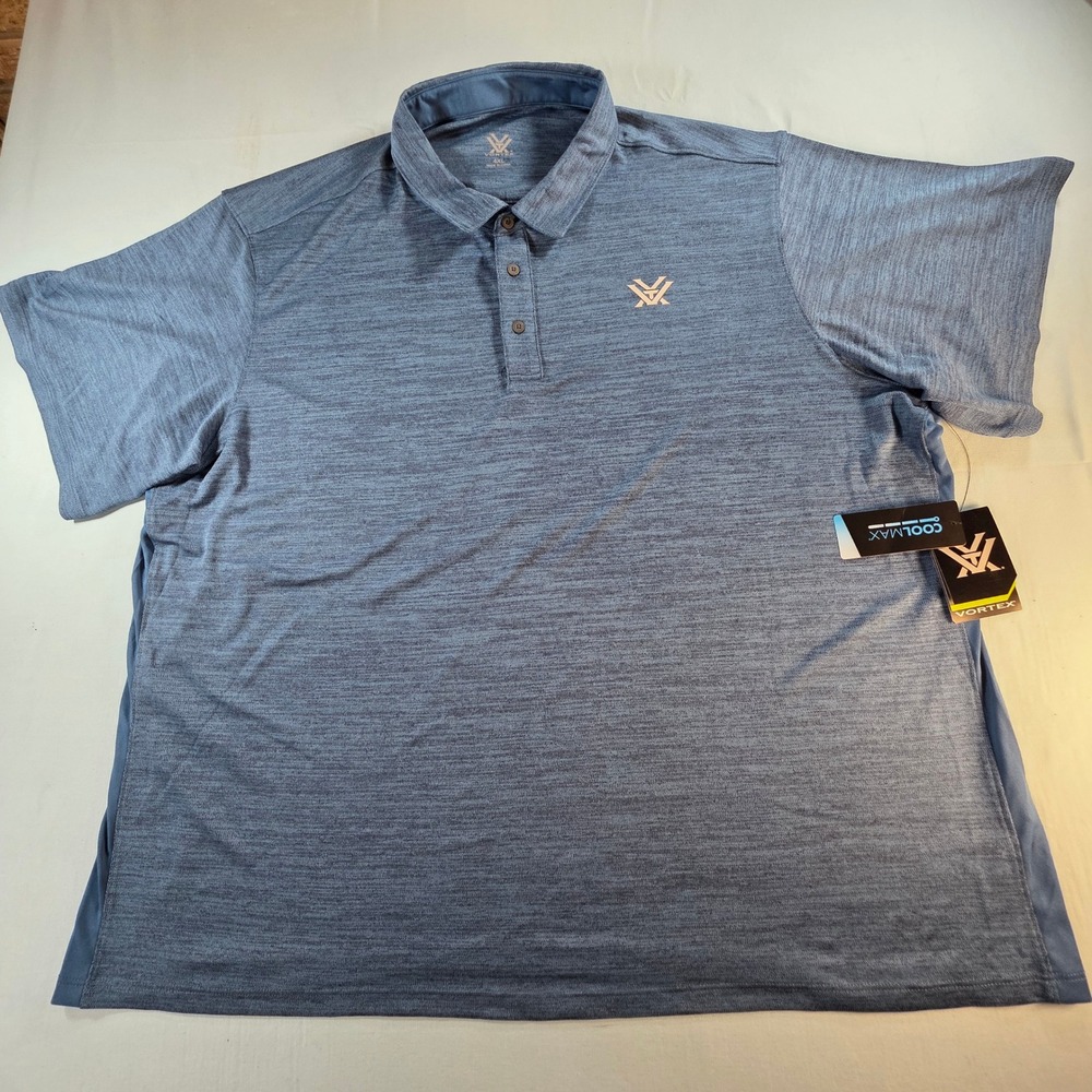 Vortex Optics Mens 4XL Blue CoolMax Performance Polo Shirt 121-21-DKB4X NWT